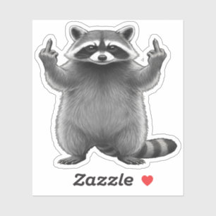 Double Middle Finger Racoon