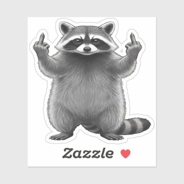 Double Middle Finger Racoon (Sheet)