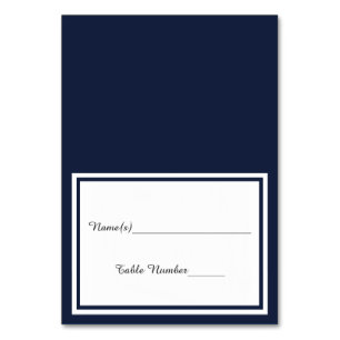 Double Navy Trim - Escort Card