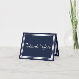 Double Navy Trim - Thank You Card