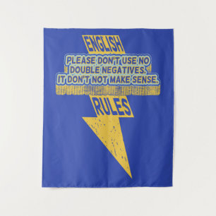 Double negative English language literacy Tapestry