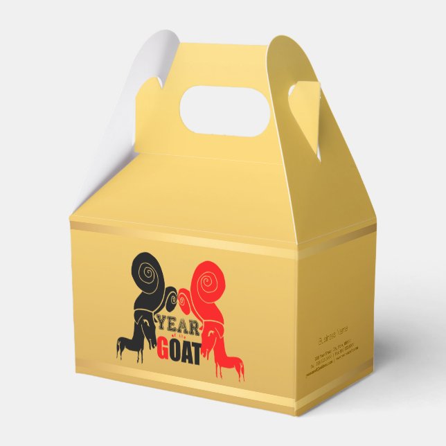 Double Odd Goat Chinese Year Zodiac Favour Box 1 (Back Side)