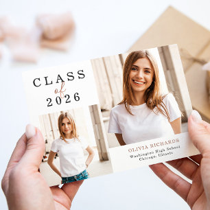 Double Photo Class of 2026 Graduation Announcement
