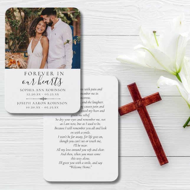 Double Photo Memorial Funeral Prayer Card (Creator Uploaded)