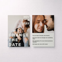 Double photo modern big and bold change the date