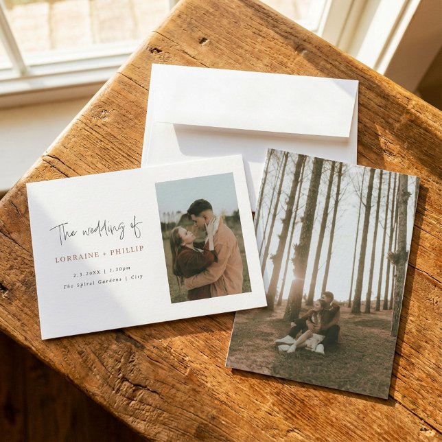 Double photo simple wedding Invitation (Creator Uploaded)