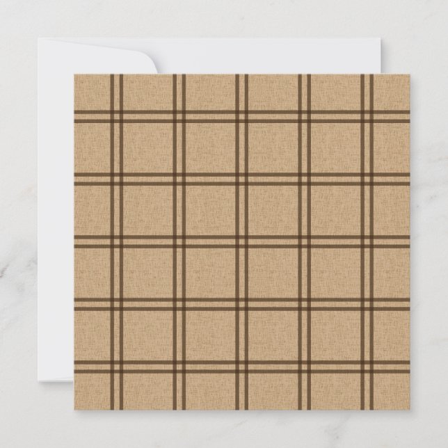 Double Plaid Pattern Invitation (Front)
