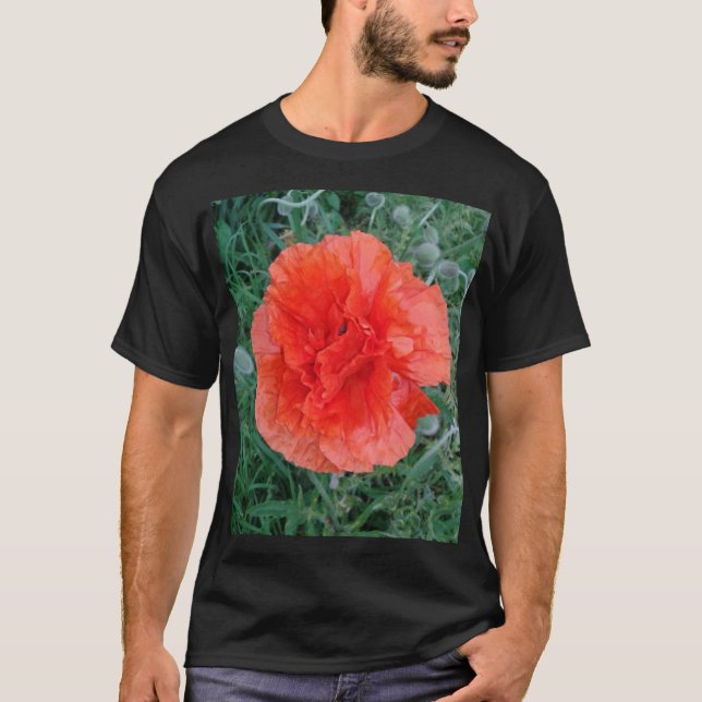 Double Poppy Flower T-Shirt (Front)