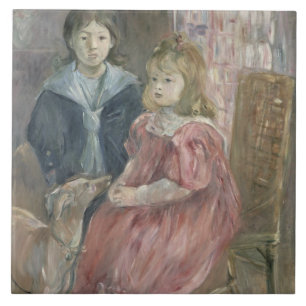 Double portrait of Charley and Jeannie Thomas, chi Ceramic Tile
