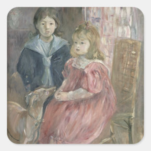 Double portrait of Charley and Jeannie Thomas, chi Square Sticker
