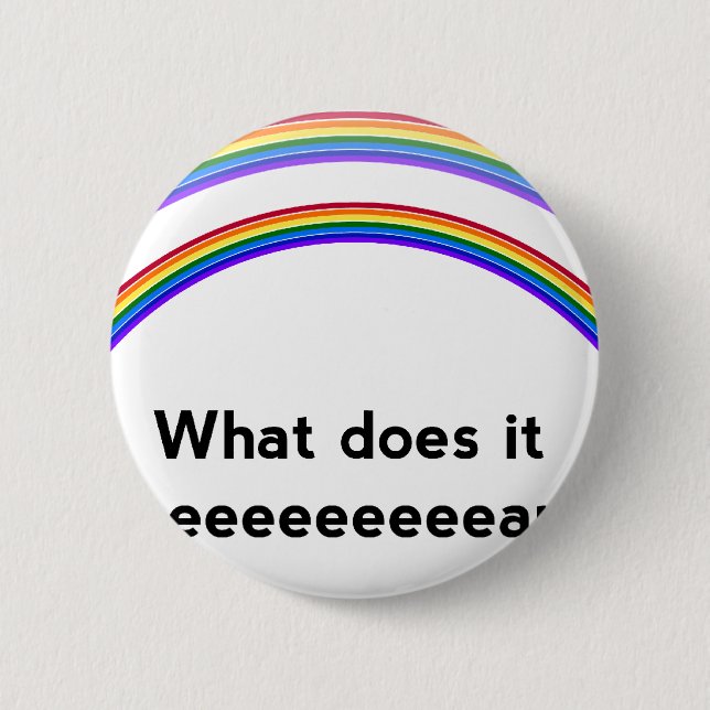 Double Rainbow 6 Cm Round Badge (Front)