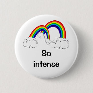Double rainbow all the way across the sky 6 cm round badge