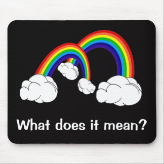 Double rainbow all the way across the sky mouse pad