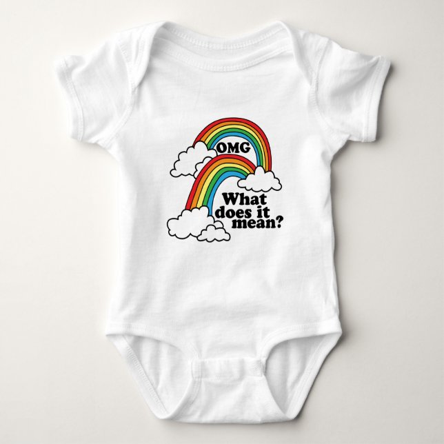 Double Rainbow Baby Bodysuit (Front)