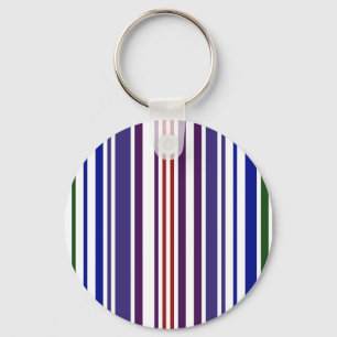 Double Rainbow Barcode Key Ring