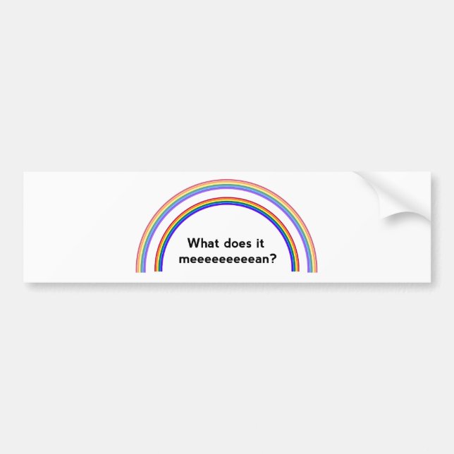 Double Rainbow Bumper Sticker (Front)