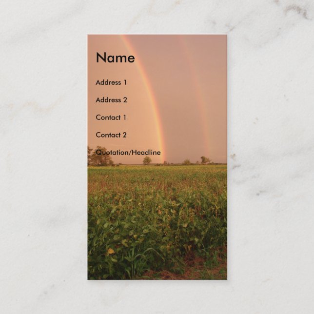 Double Rainbow Business Card (Front)