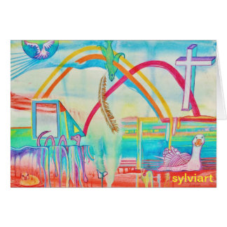 DOUBLE RAINBOW card - ©2012 SylviART