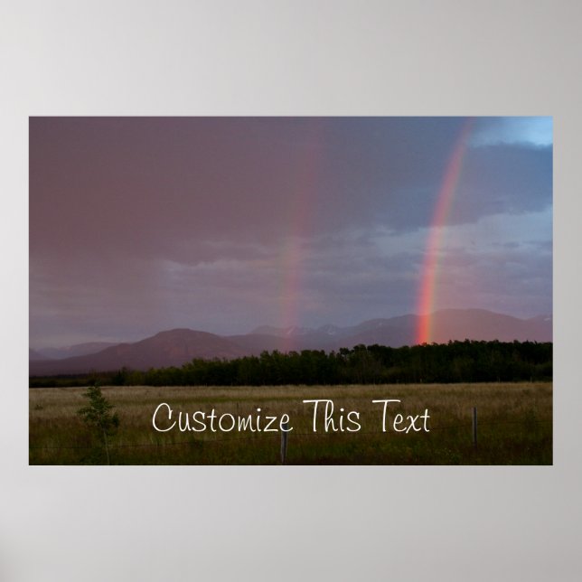 Double Rainbow; Customisable Poster (Front)