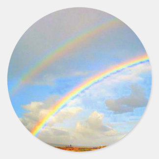 Double rainbow, God promise, luck, st Patrick’s, g Classic Round Sticker