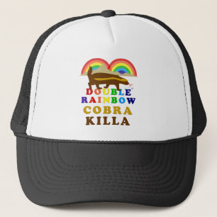 Double Rainbow Honey Badger Cobra Killa Trucker Hat