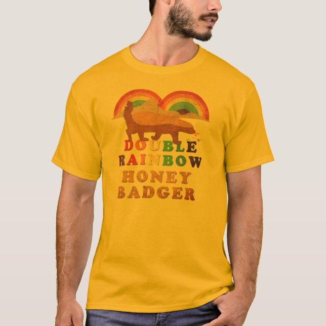 DOUBLE RAINBOW HONEY BADGER T-Shirt (Front)