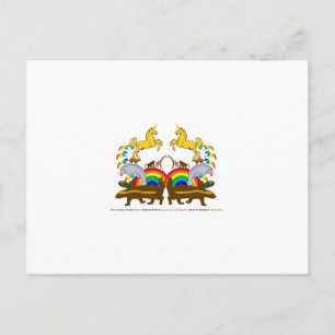 Double Rainbow Honey Badger Turtle Manatee... Postcard