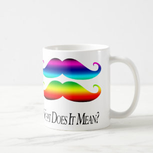 Double-Rainbow Moustaches Coffee Mug