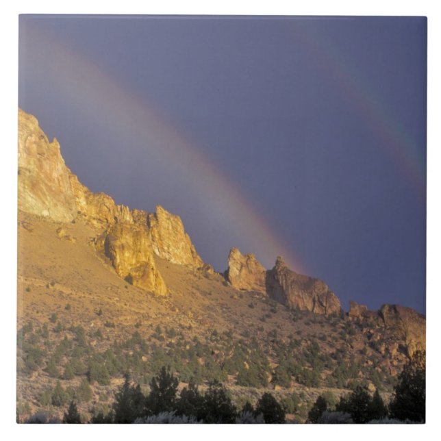 Double rainbow over a rock formation near Smith Tile (Front)