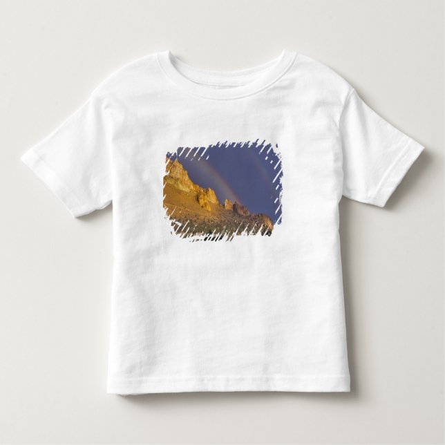 Double rainbow over a rock formation near Smith Toddler T-Shirt (Front)