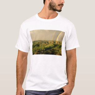 Double Rainbow over Painted Canyon in Theodore T-Shirt