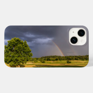 Double Rainbow Through Rain Case-Mate iPhone 14 Case