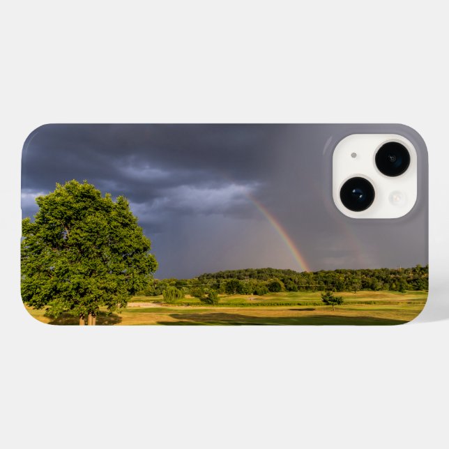 Double Rainbow Through Rain Case-Mate iPhone Case (Back (Horizontal))