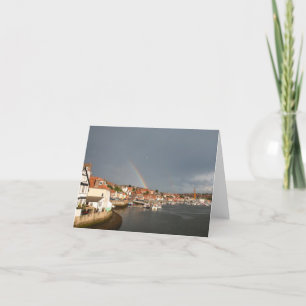 double rainbow, Whitby, UK - notecard
