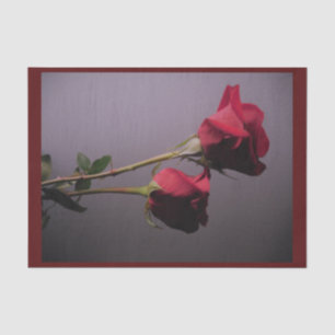 Double Red Roses- Light Plum Tissue Paper