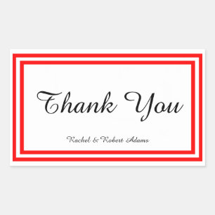 Double Red Trim - Rectangle Sticker