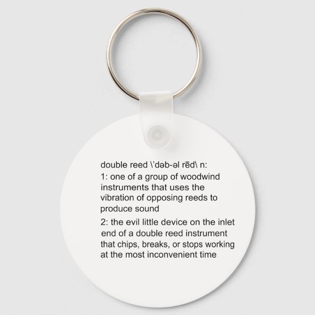Double Reed Definition Key Ring (Front)