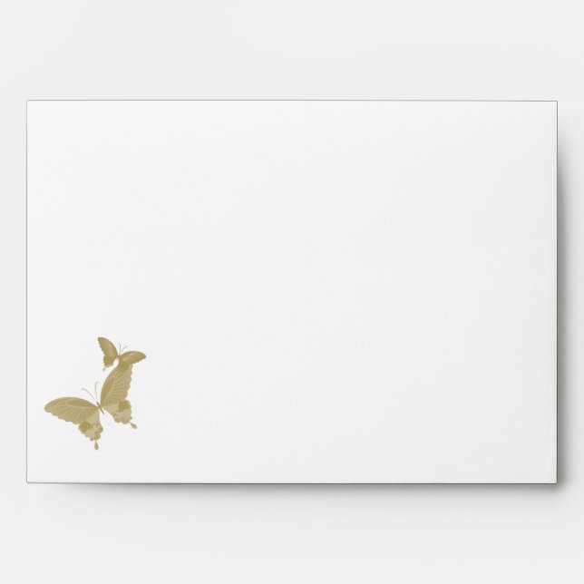 Double Ring Butterfly Wedding Envelope (Front)