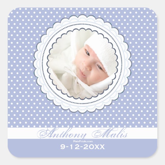 Double Scalloped Frame Photo Sticker (Front)