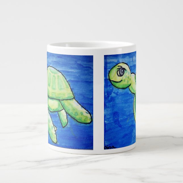 Double Sea Turtle Jumbo Mug (Front)