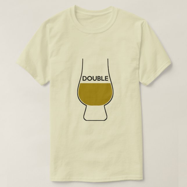 Double Serving of Whisky T-Shirt (Design Front)