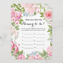 Double Side- 2 Baby Shower Games- How Old | Advice