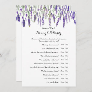 Double Side - Baby Shower Games Wishes   Guess Who Invitation