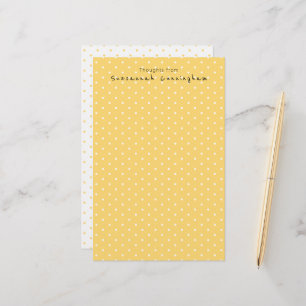 Double Side Fun Polka Dot Pattern Custom Name Stat Stationery