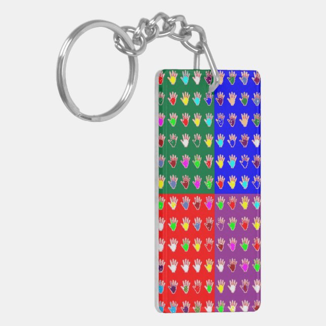 Double side Print Key Chain Acrylic Rectangle (Front Left)