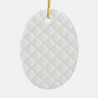 Double Side White Quilted Leather Ceramic Tree Decoration