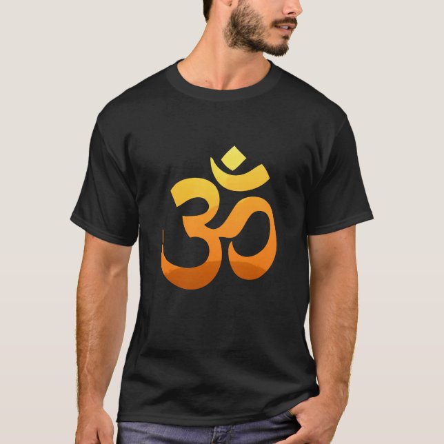 Double Side Yoga Om Mantra Symbol Meditation Men's T-Shirt (Front)