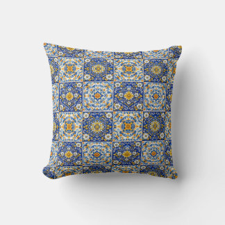 Double‑Sided Azulejo Cozy Pillow