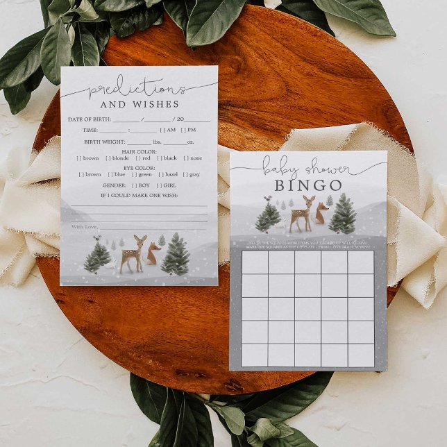 Double Sided Baby Shower Games Bingo Predictions (Creator Uploaded)