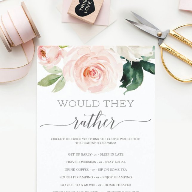 Double Sided Bridal Shower Games Blushing Blooms (Creator Uploaded)